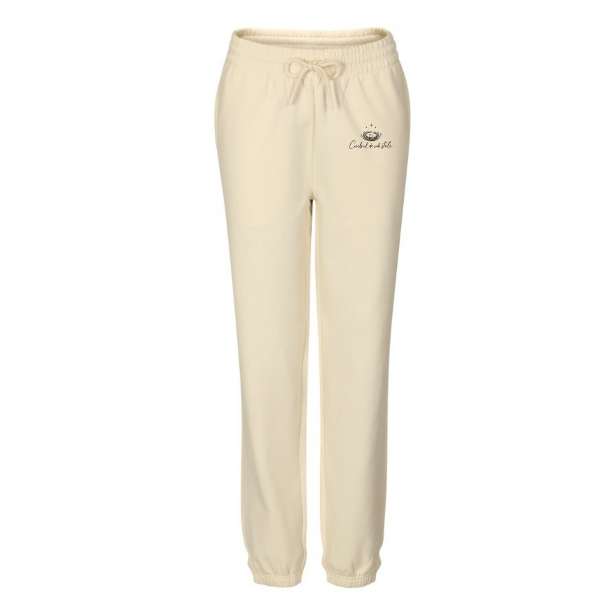 Pantaloni trening „Logo” - Bej