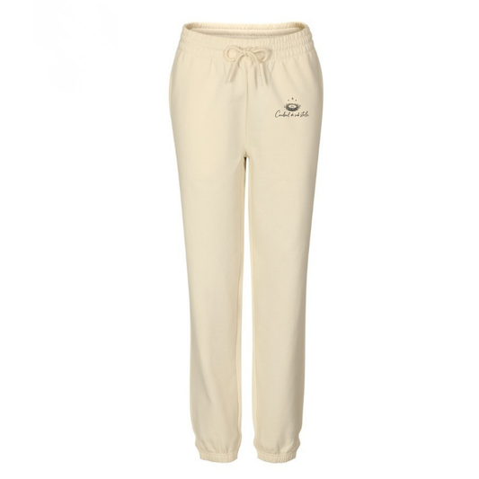 Pantaloni trening „Logo” - Bej
