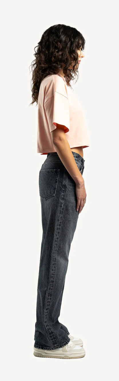 Tricou WATC Oversized Cropped Pink Clay