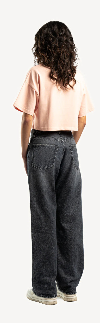 Tricou WATC Oversized Cropped Pink Clay