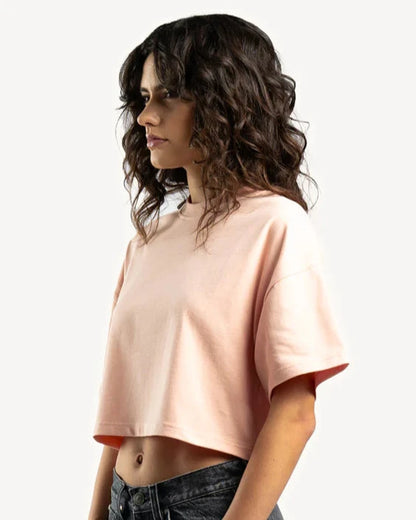 Tricou WATC Oversized Cropped Pink Clay