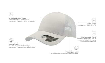 Șapcă Atlantis Rapper Cotton Alb