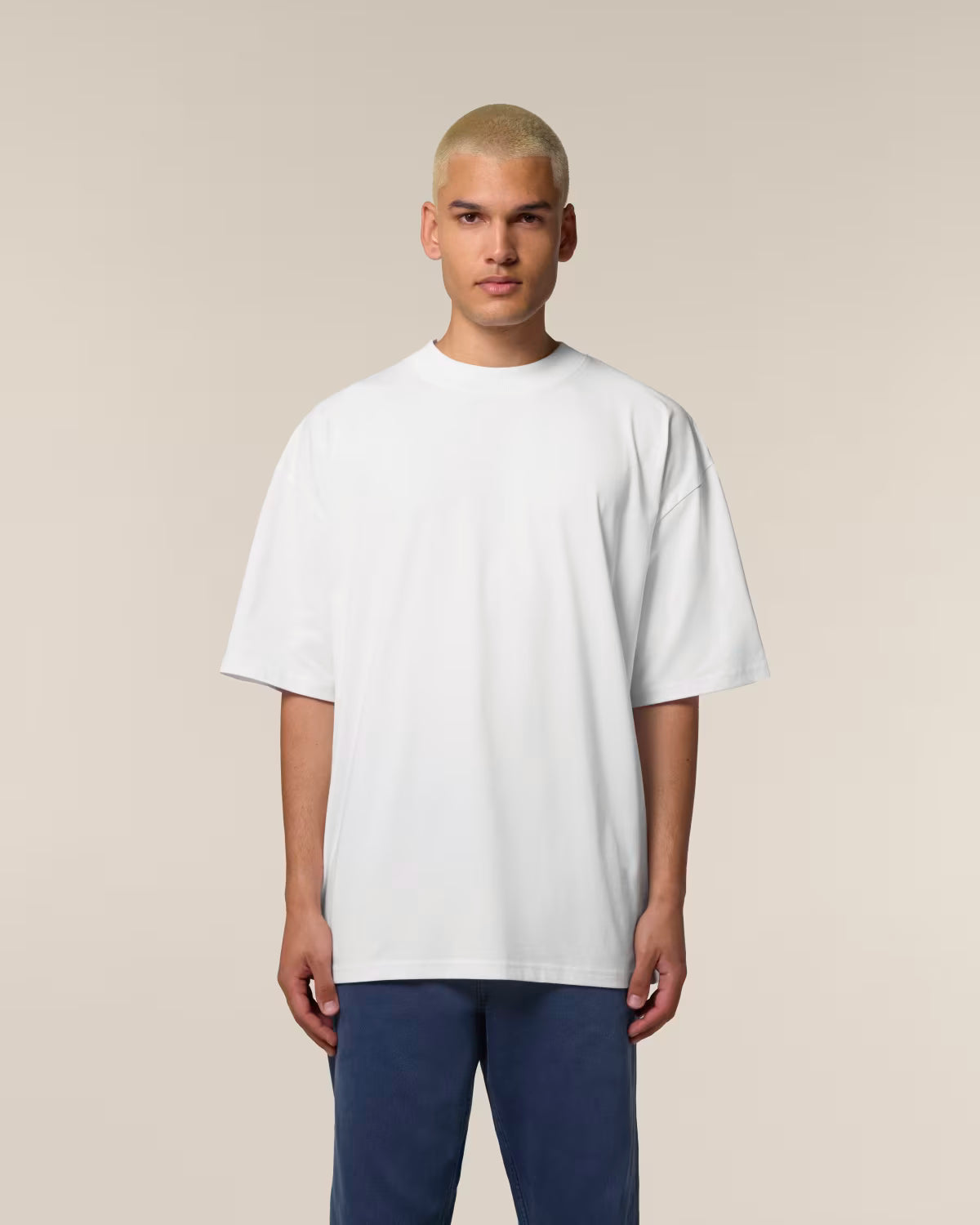 Tricou oversized Stanley Stella Blaster 2.0 Alb