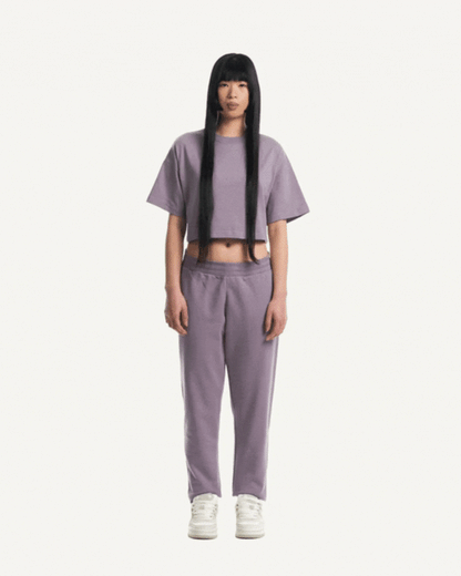 Tricou WATC Oversized Cropped Purple