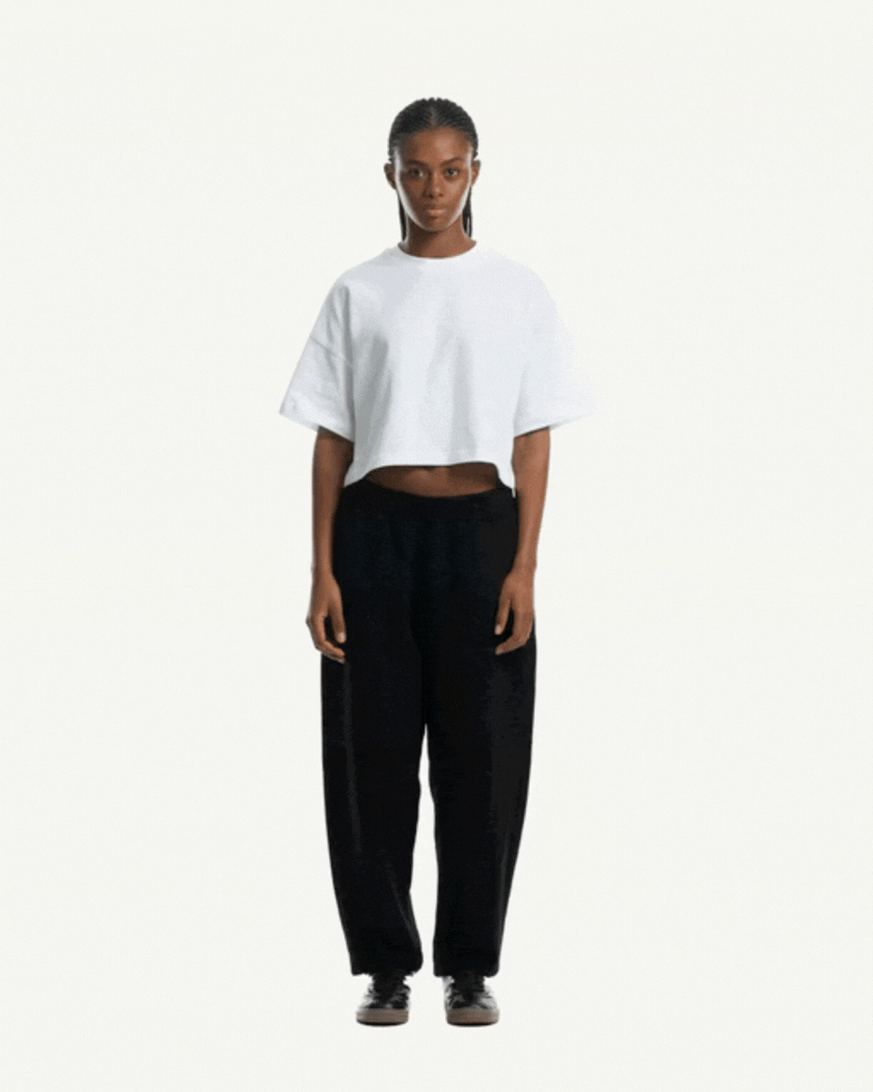 Tricou WATC Oversized Cropped White