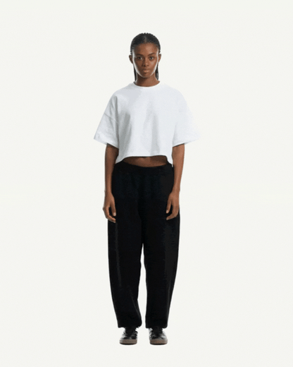 Tricou WATC Oversized Cropped White