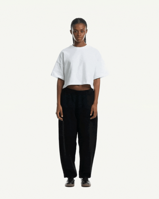 Tricou WATC Oversized Cropped White