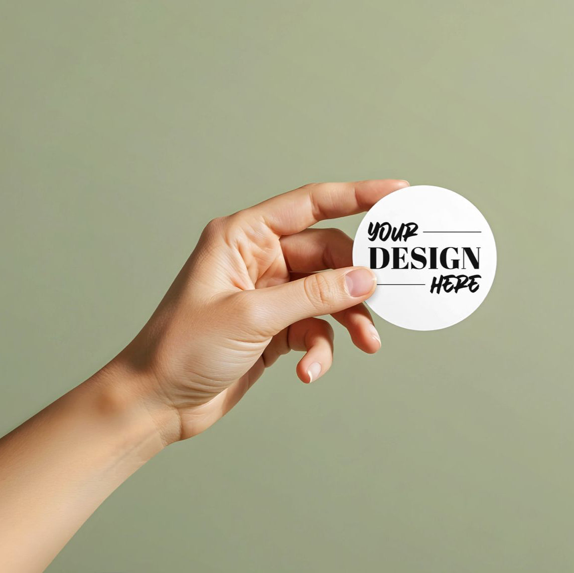 Sticker rotund personalizat