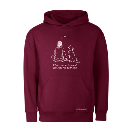 Hoodie „Dog Lover” - Burgundy