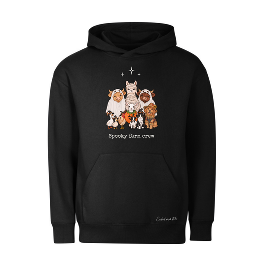 Hoodie „Spooky Farm Crew” - Negru