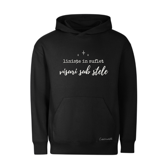 Hoodie „Liniște în suflet” - Negru