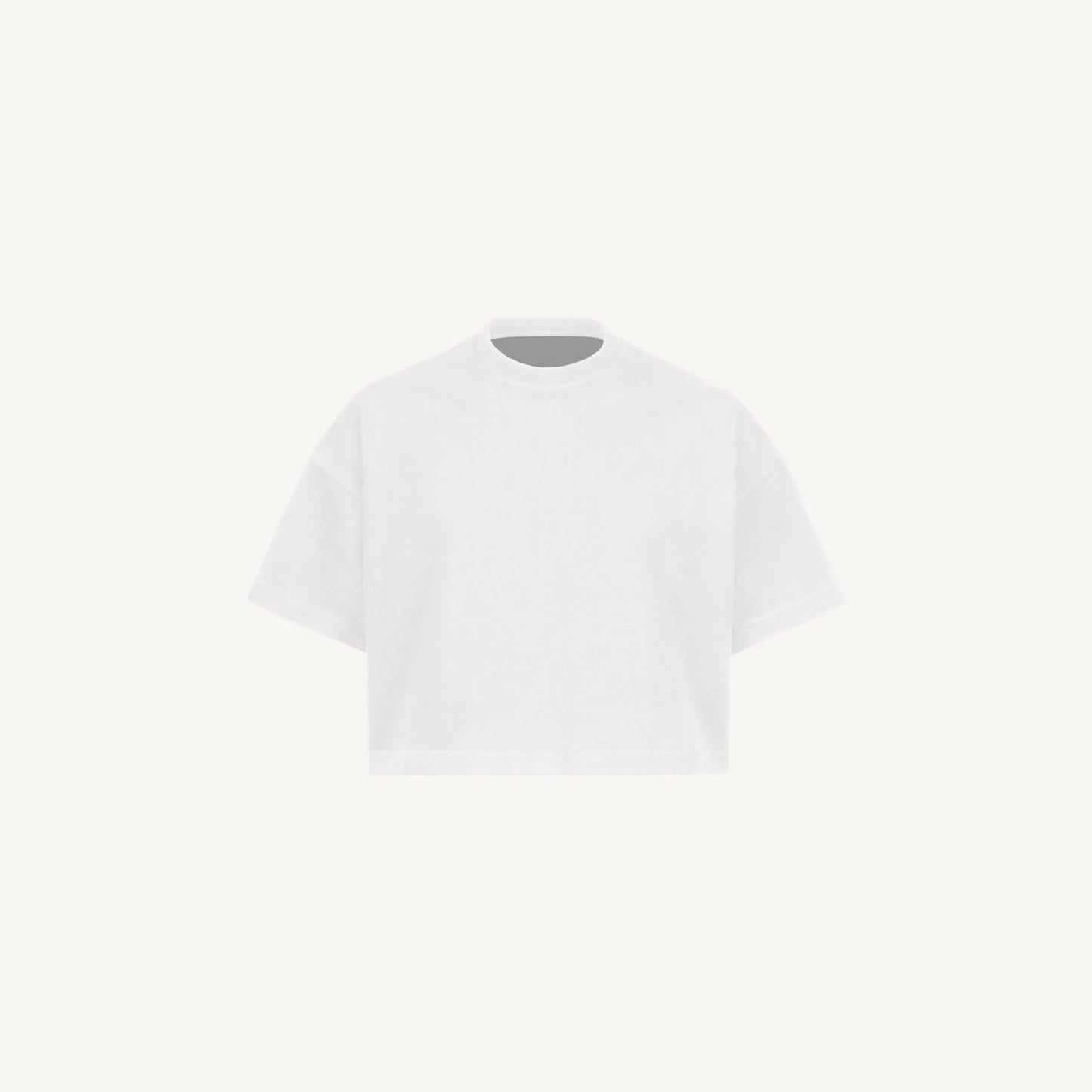 Tricou WATC Oversized Cropped White